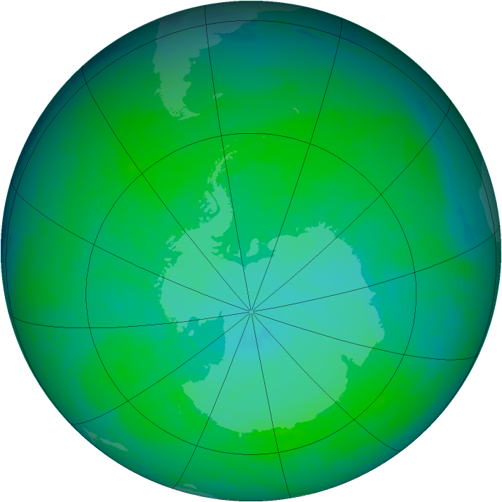 Ozone Map 1991-12-28